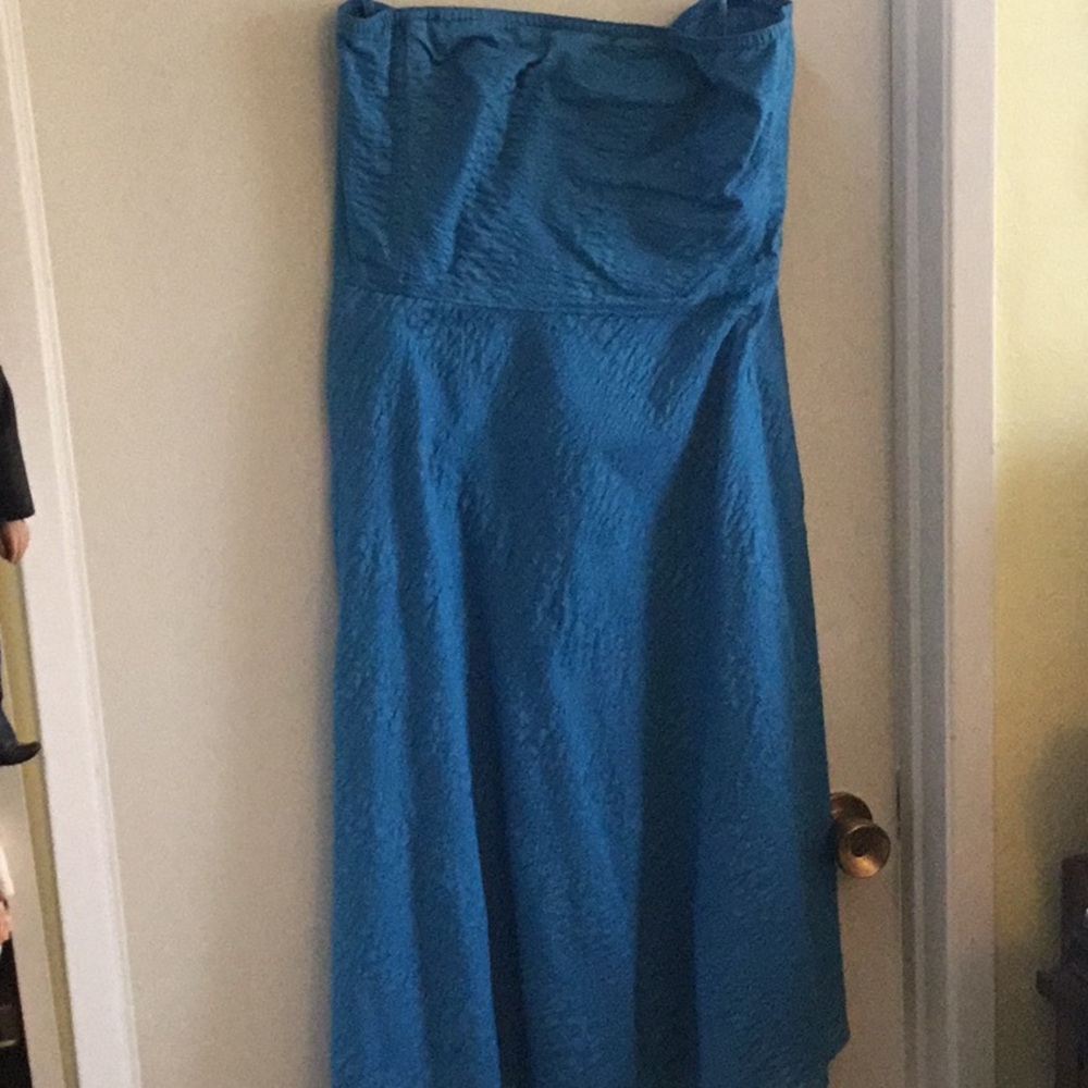 Aqua blue dress size 14 Jcrew. Like new condition